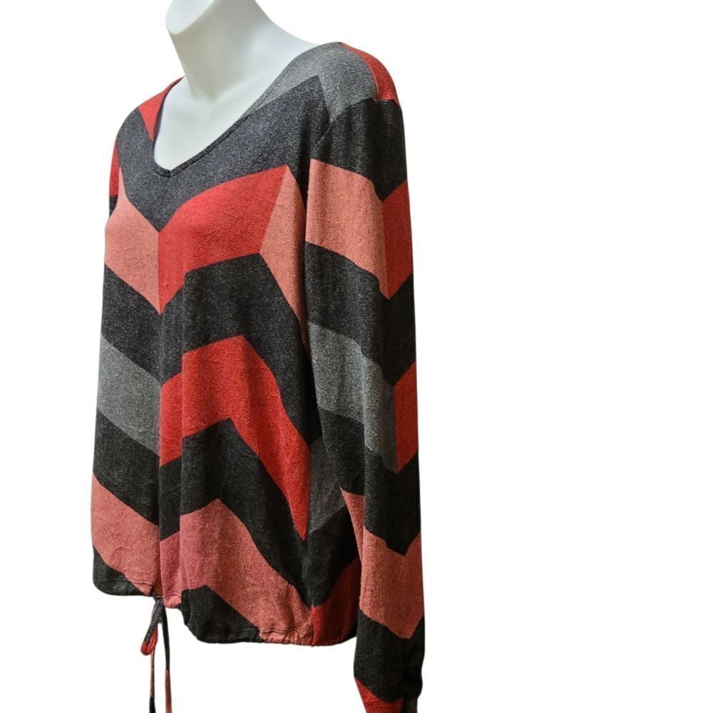 2/$20 Lily Morgan Pink & Grey Blouse Top Size: M - Picture 3 of 8